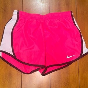 Nike Hot Pink Athletic Shorts with White Panels
